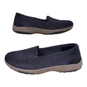 SKECHERS Women’s Relaxed Fit Air-Cooled Navy Blue Slip-Ons - size 10